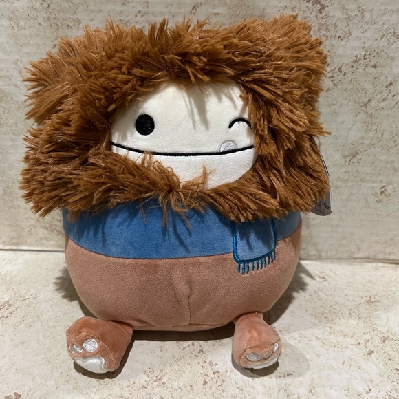 Squishmallows Other - Squishmallows Benny the Bigfoot with Blue Scarf Soft . NWT
